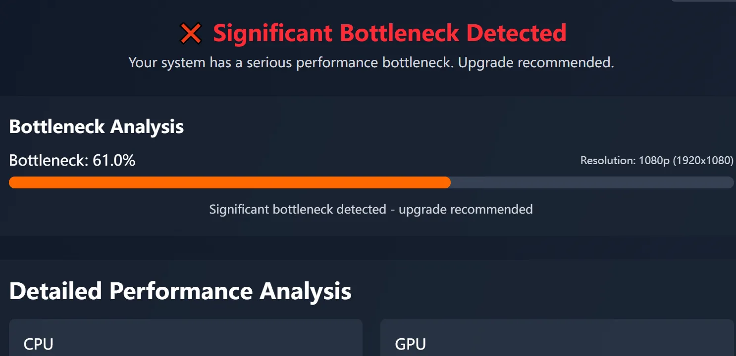 PC Bottleneck Calculator - Find Your System's Performance Limits