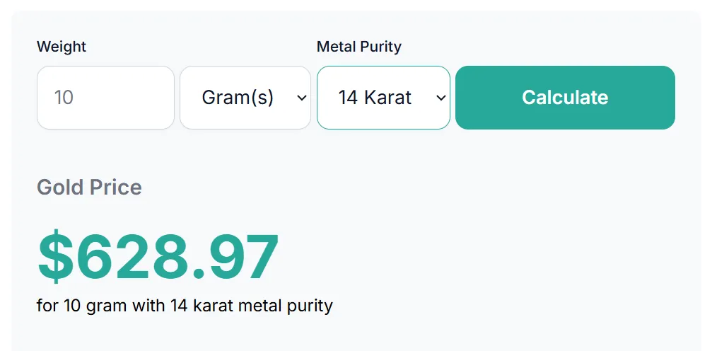 Gold Calculator - Professional Precious Metal Value Calculator